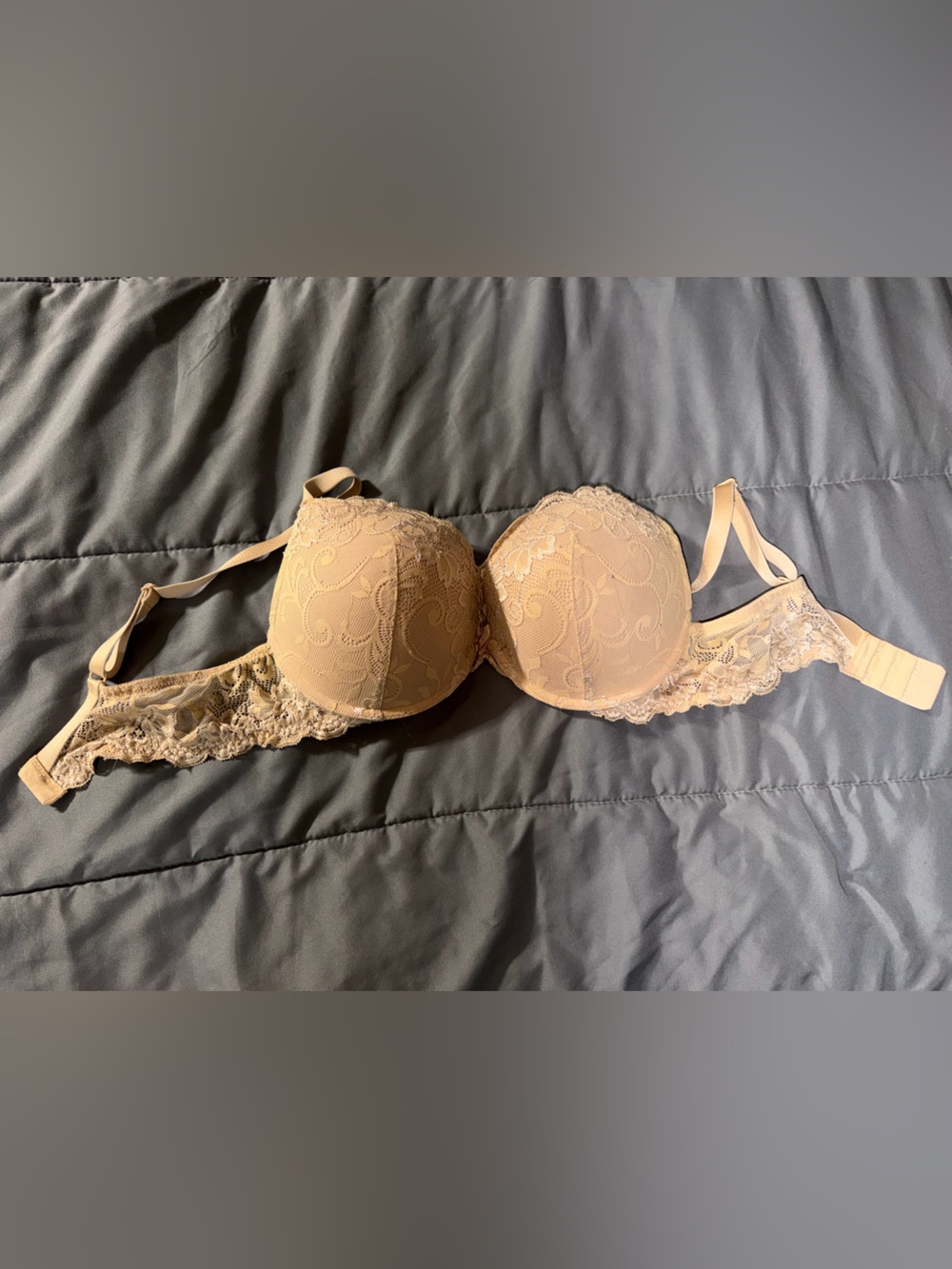 Lace Push-Up Bra - Nude